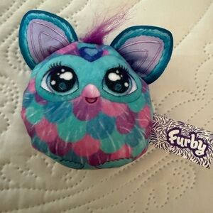 Furby Wacky Pack Plush Round Multicolor Teal Pink Purple Patterned Toy